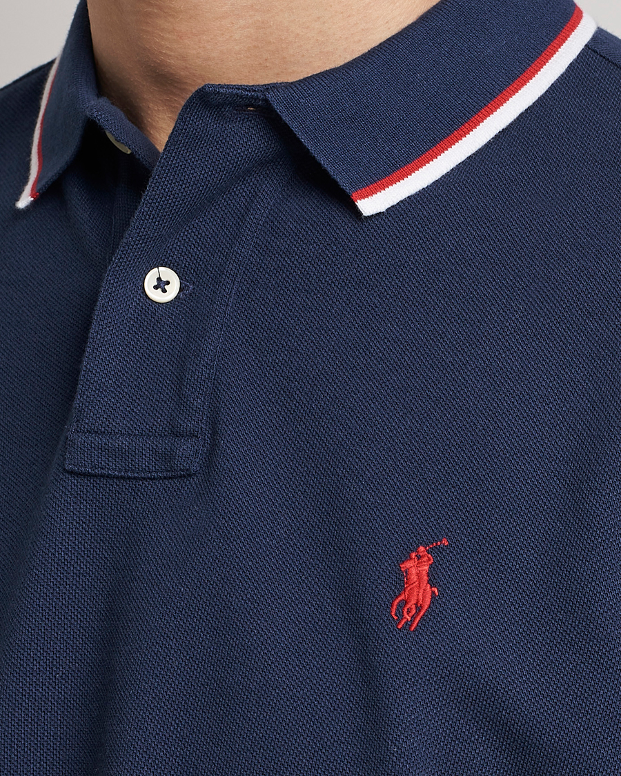 Mies | Pikeet | Polo Ralph Lauren | Custom Slim Fit Tipped Polo Newport Navy