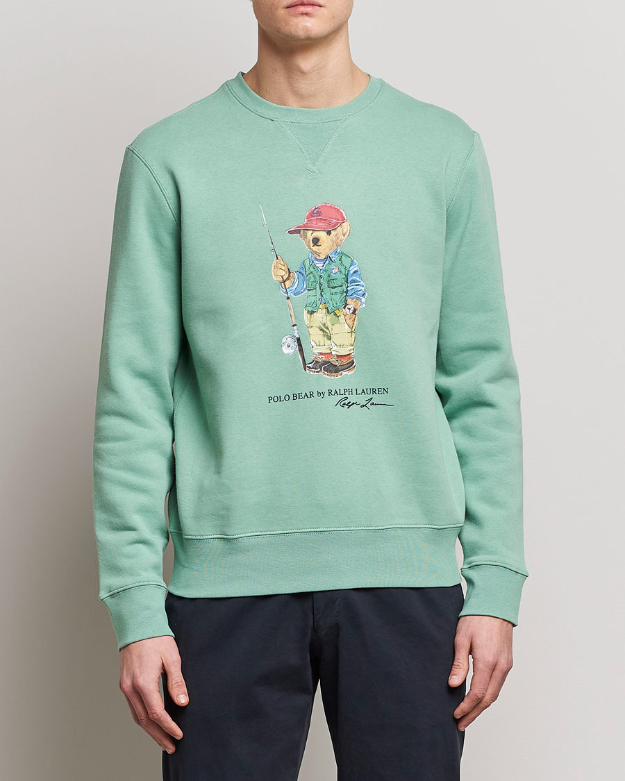Mies | Puserot | Polo Ralph Lauren | Printed Fishing Bear Crew Neck Sweatshirt Faded Mint