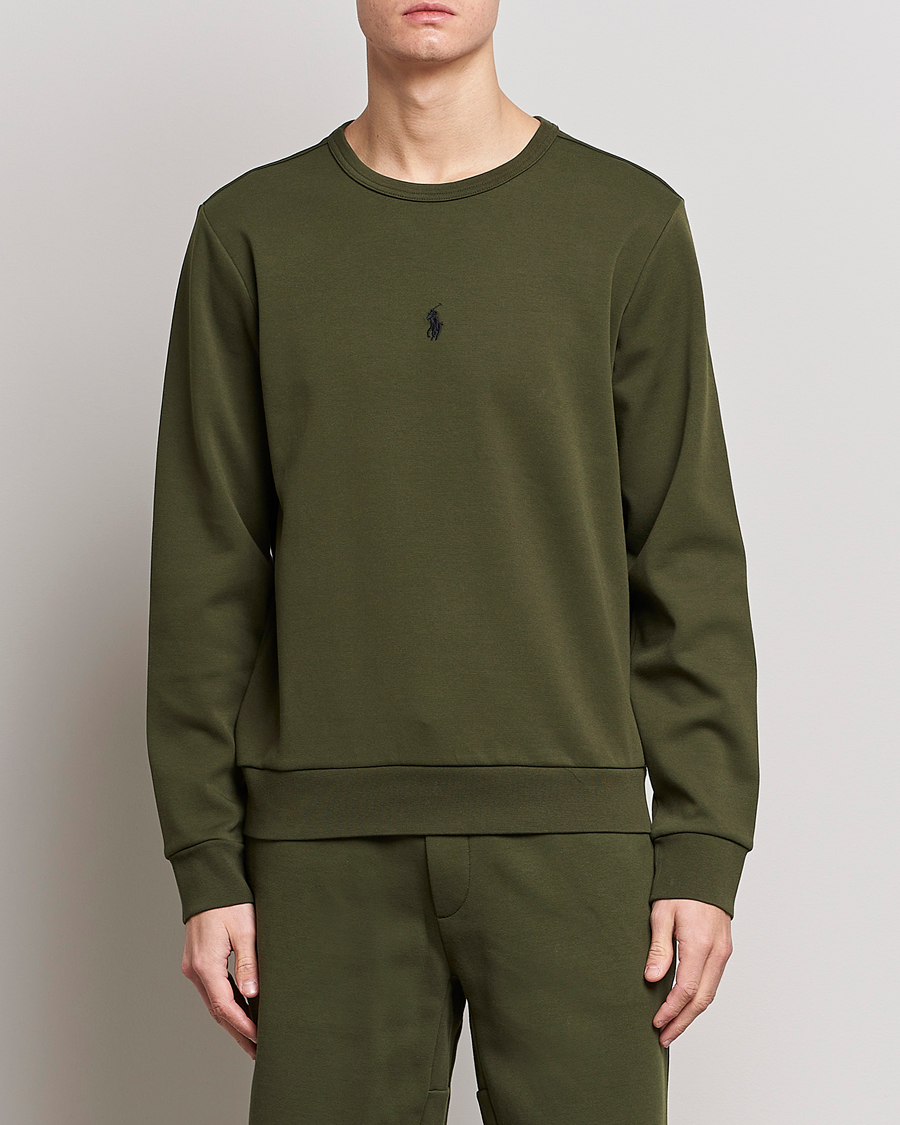 Mies | Collegepuserot | Polo Ralph Lauren | Double Knit Center Logo Sweatshirt Company Olive