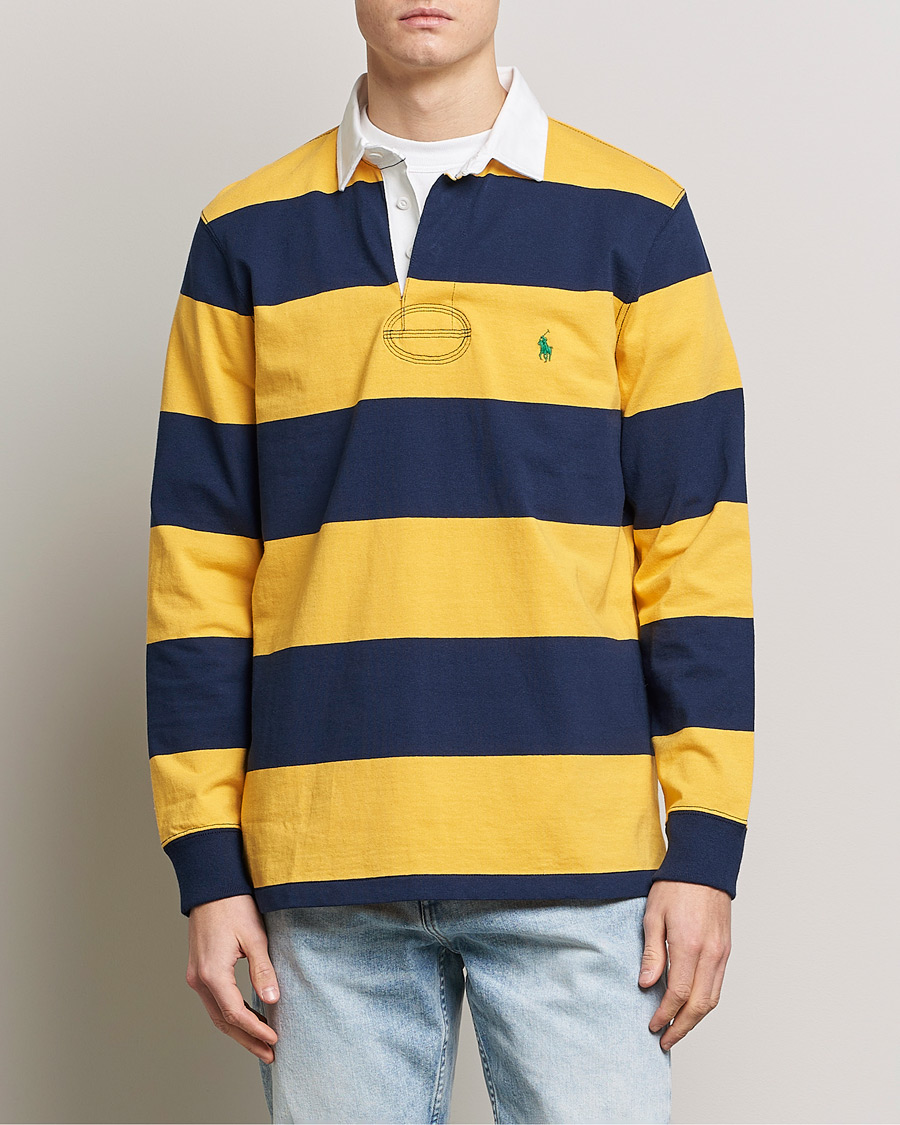 Mies | Rugby-paidat | Polo Ralph Lauren | Jersey Striped Rugger Yellow/Navy