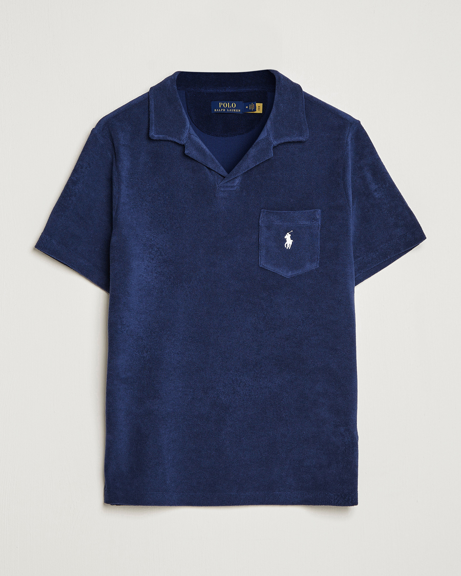 Mies | Pikeet | Polo Ralph Lauren | Cotton Terry Open Collar Polo Newport Navy