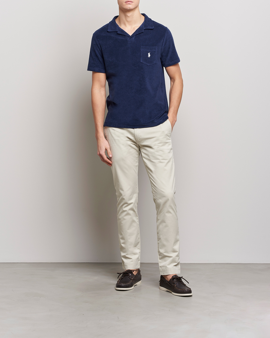 Mies | Pikeet | Polo Ralph Lauren | Cotton Terry Open Collar Polo Newport Navy