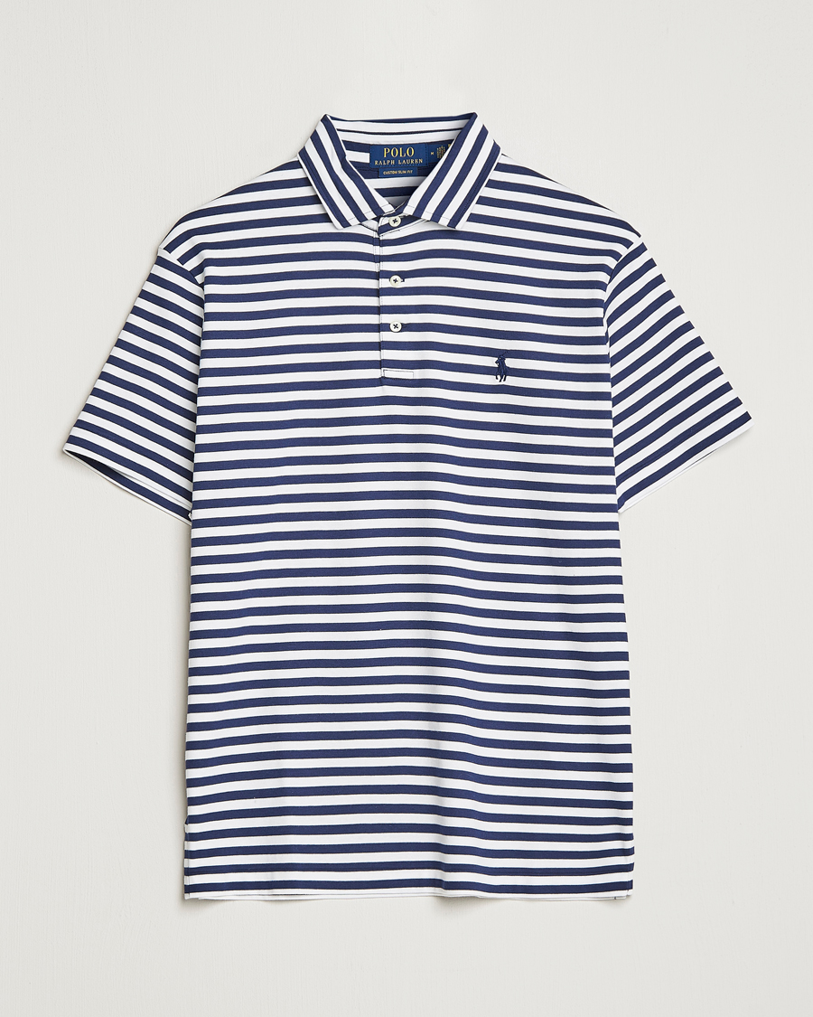Mies | Pikeet | Polo Ralph Lauren | Pima Cotton Striped Polo Navy/White