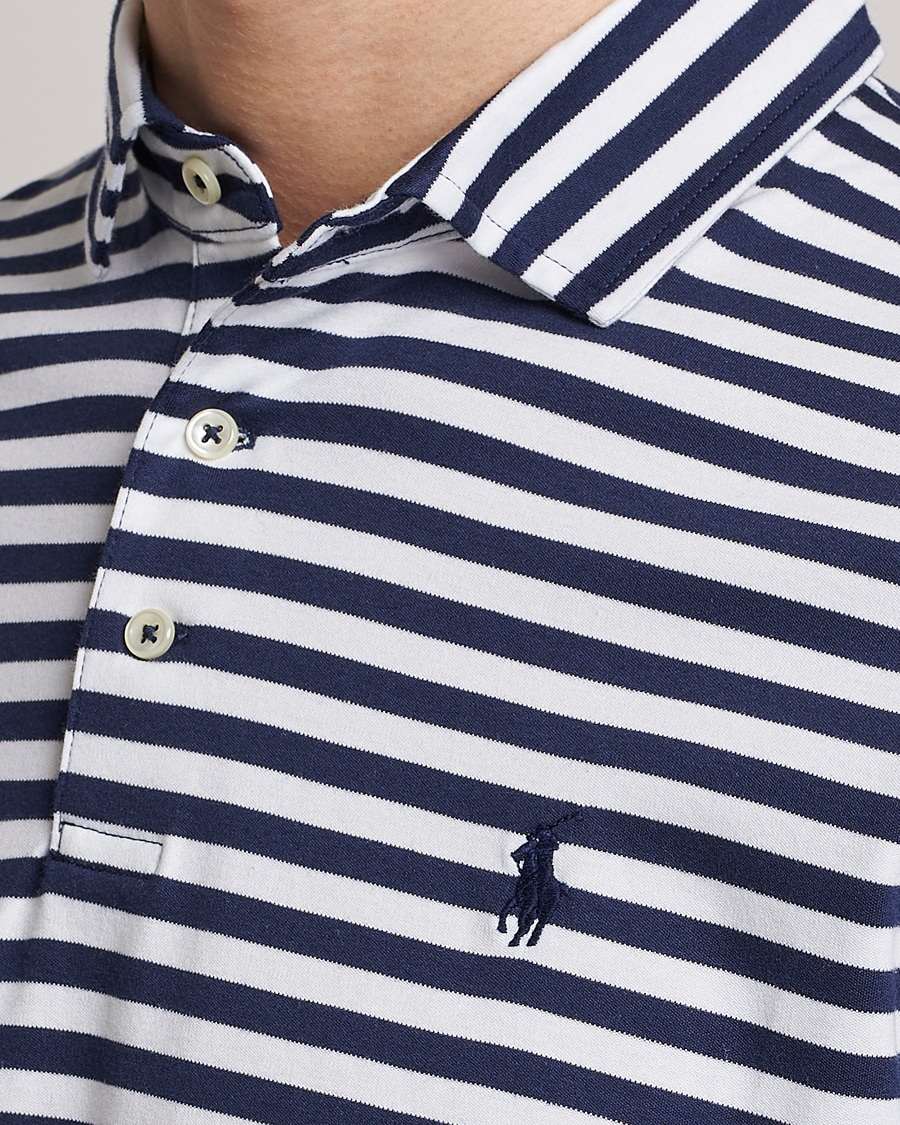 Mies | Pikeet | Polo Ralph Lauren | Pima Cotton Striped Polo Navy/White