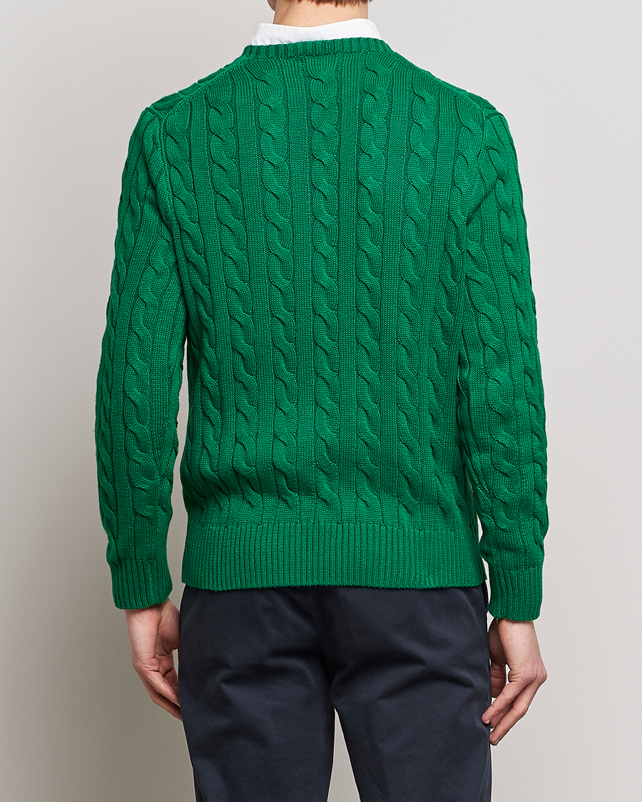 Mies | Puserot | Polo Ralph Lauren | Cotton Cable Pullover Athletic Green