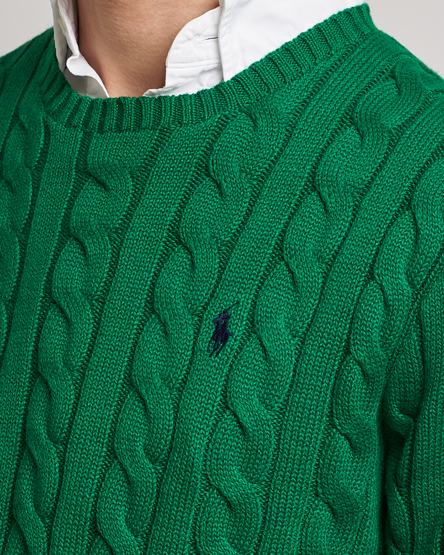 Mies | Puserot | Polo Ralph Lauren | Cotton Cable Pullover Athletic Green