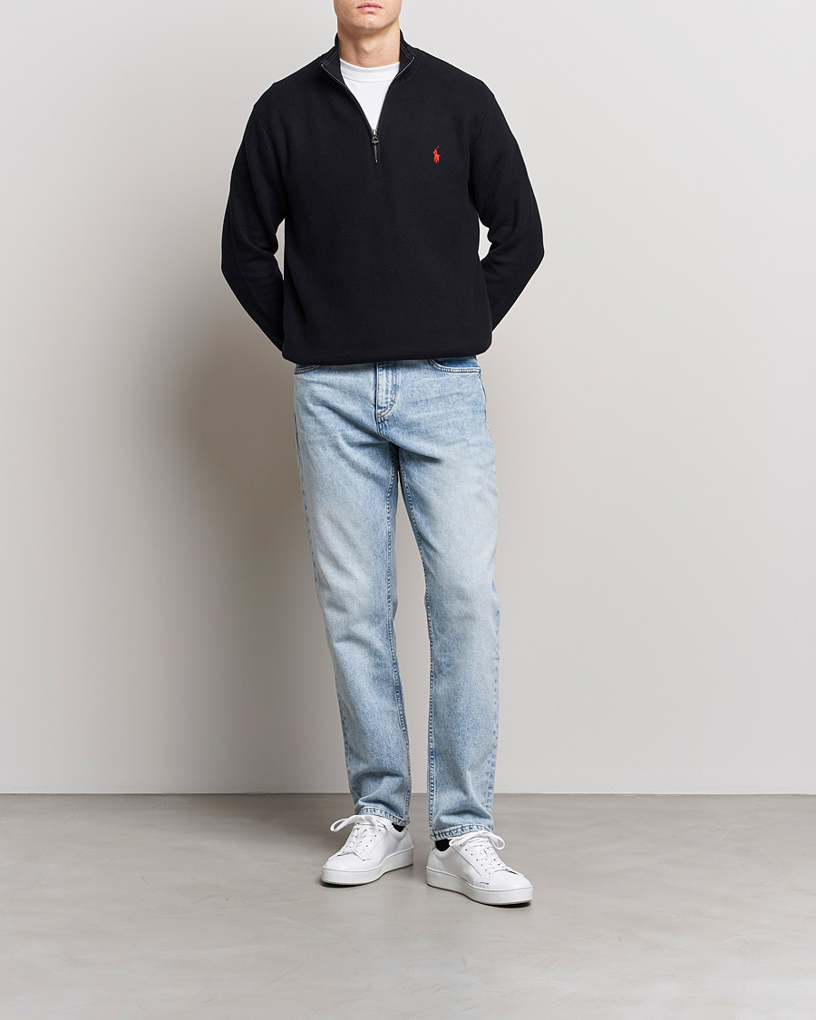 Mies | Puserot | Polo Ralph Lauren | Textured Half-Zip Black