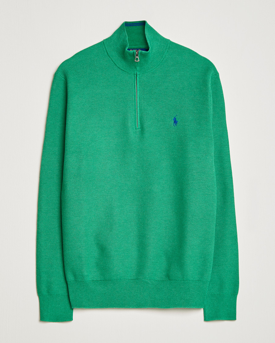 Mies | Puserot | Polo Ralph Lauren | Textured Half-Zip Optic Green Heather