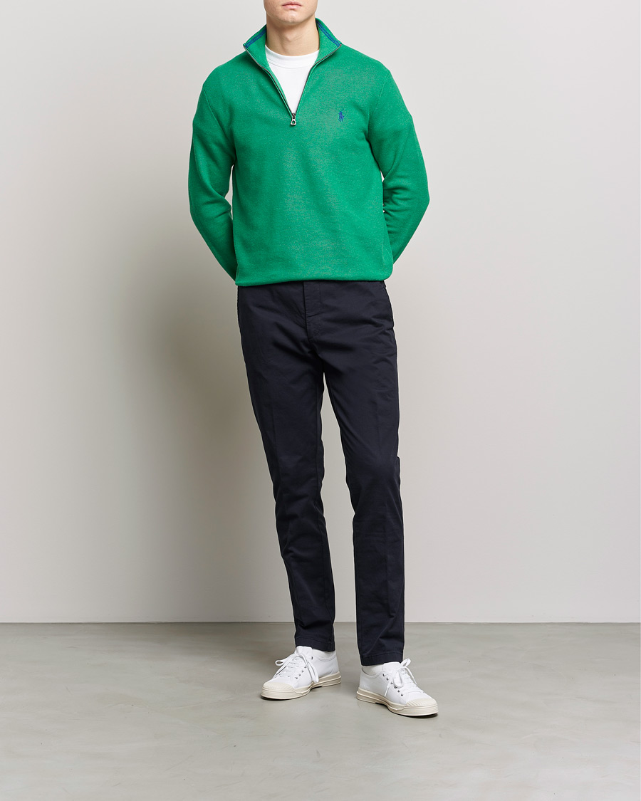 Mies | Puserot | Polo Ralph Lauren | Textured Half-Zip Optic Green Heather