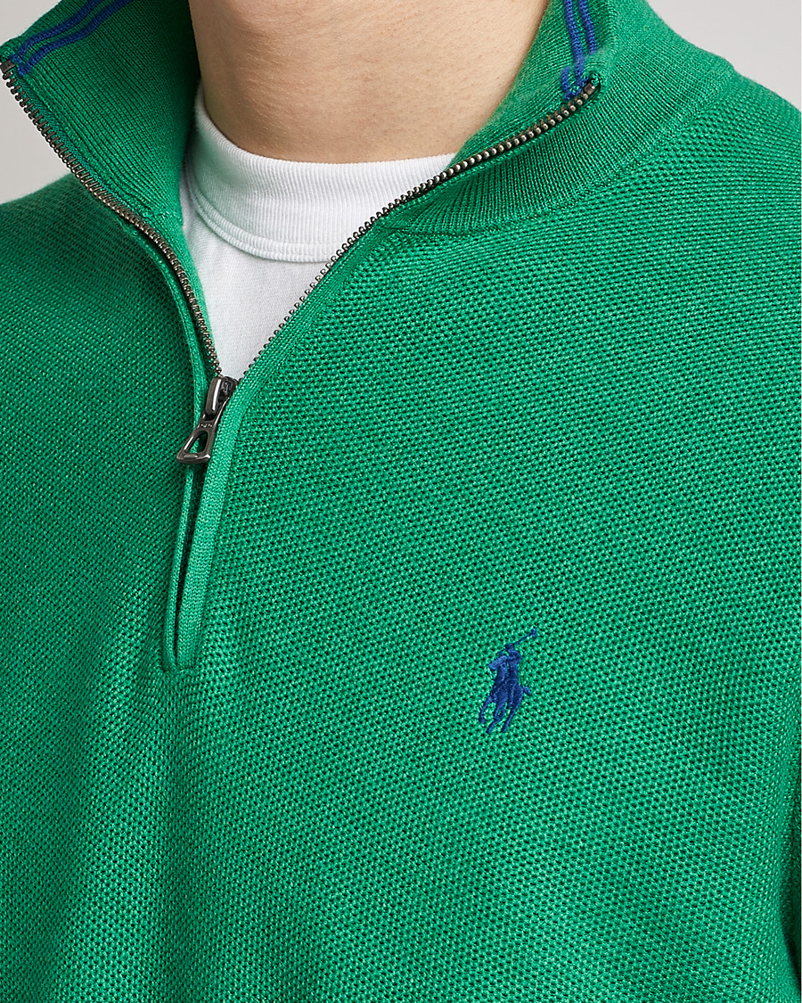 Mies | Puserot | Polo Ralph Lauren | Textured Half-Zip Optic Green Heather