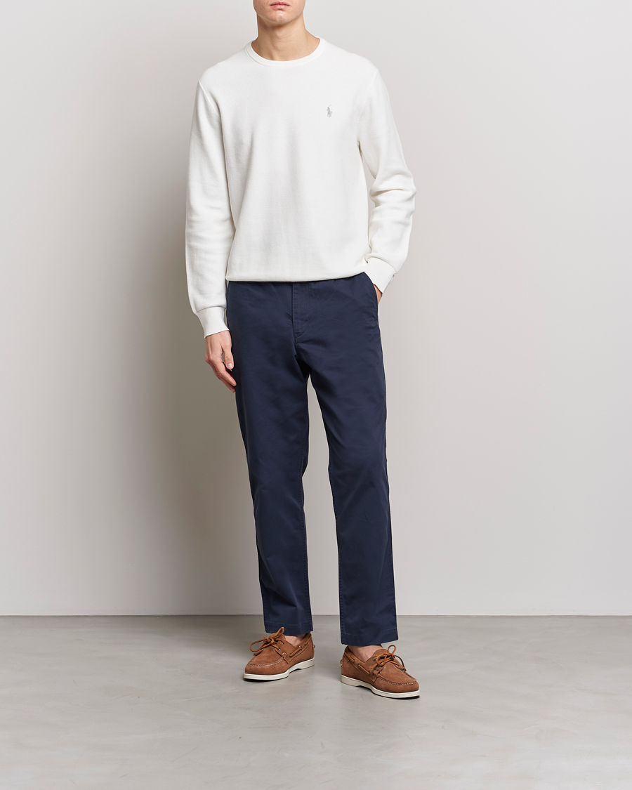 Mies | Puserot | Polo Ralph Lauren | Textured Crew Neck Sweater Deckwash White