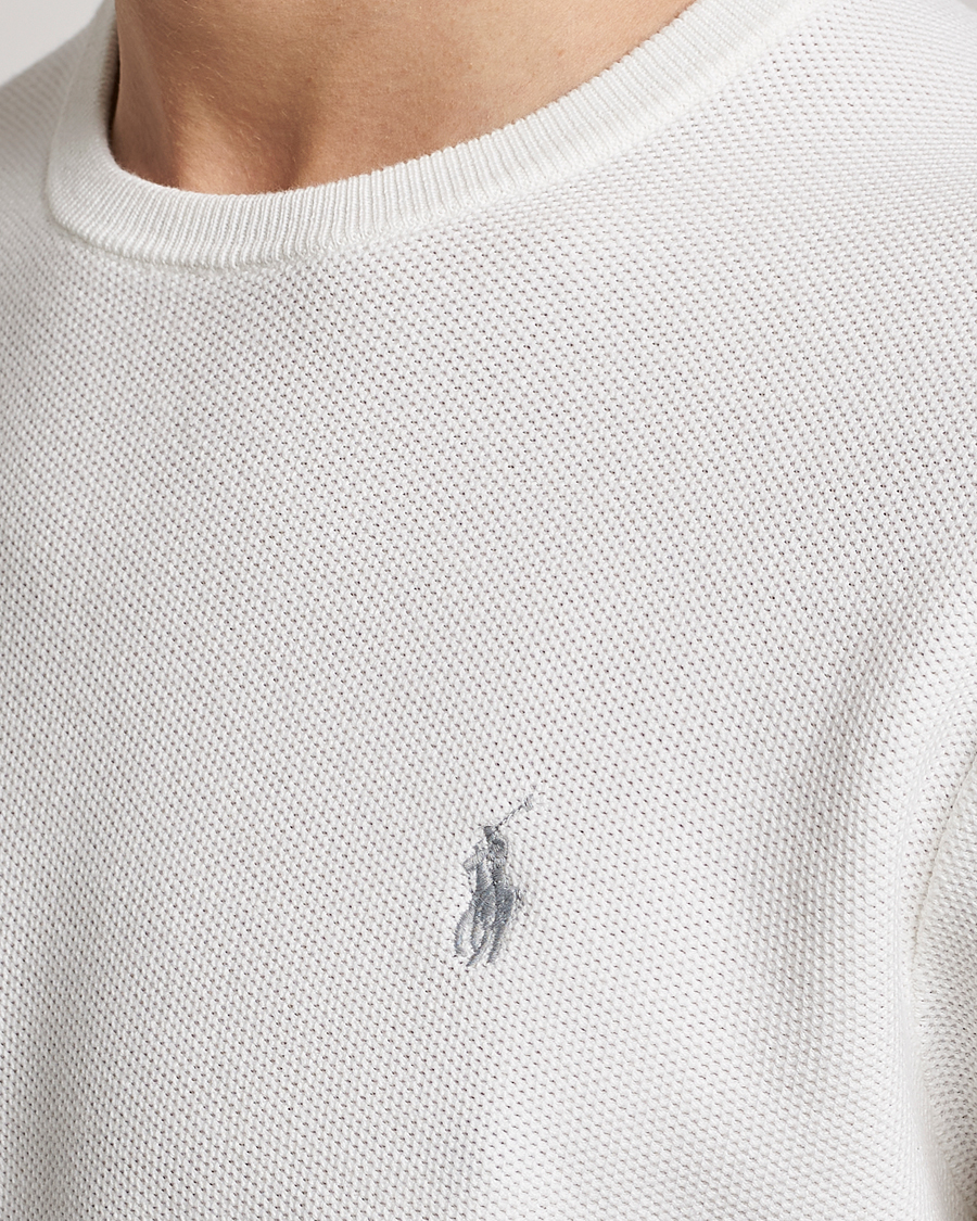 Mies | Puserot | Polo Ralph Lauren | Textured Crew Neck Sweater Deckwash White