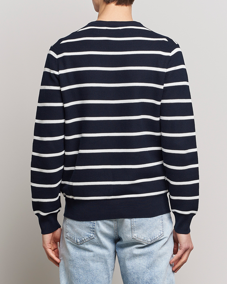 Mies | Puserot | Polo Ralph Lauren | Textured Striped Crew Neck Sweater Navy/White