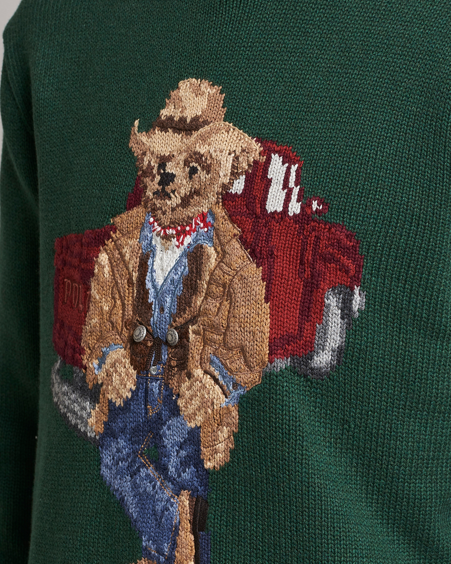 Mies | Puserot | Polo Ralph Lauren | Knitted Crew Neck Bear Sweater New Forest Heather