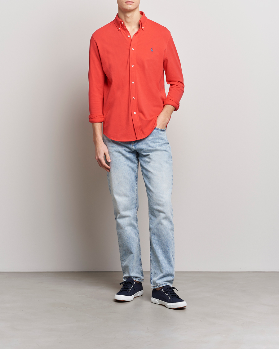 Mies | Kauluspaidat | Polo Ralph Lauren | Featherweight Mesh Shirt Red Reef