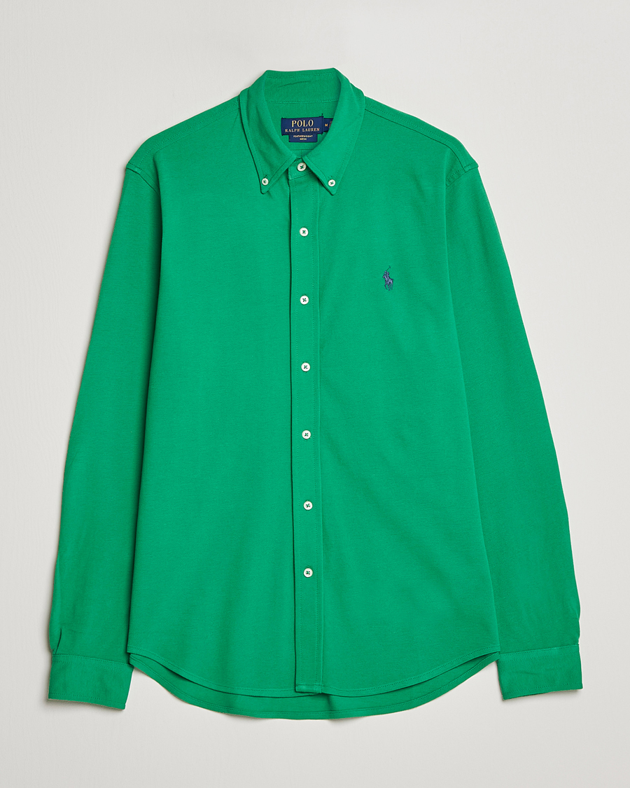 Mies | Kauluspaidat | Polo Ralph Lauren | Featherweight Mesh Shirt Optic Green
