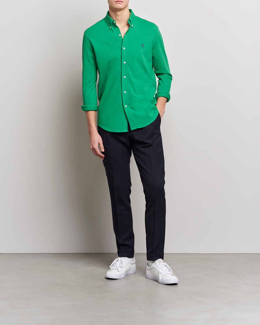 Mies | Kauluspaidat | Polo Ralph Lauren | Featherweight Mesh Shirt Optic Green