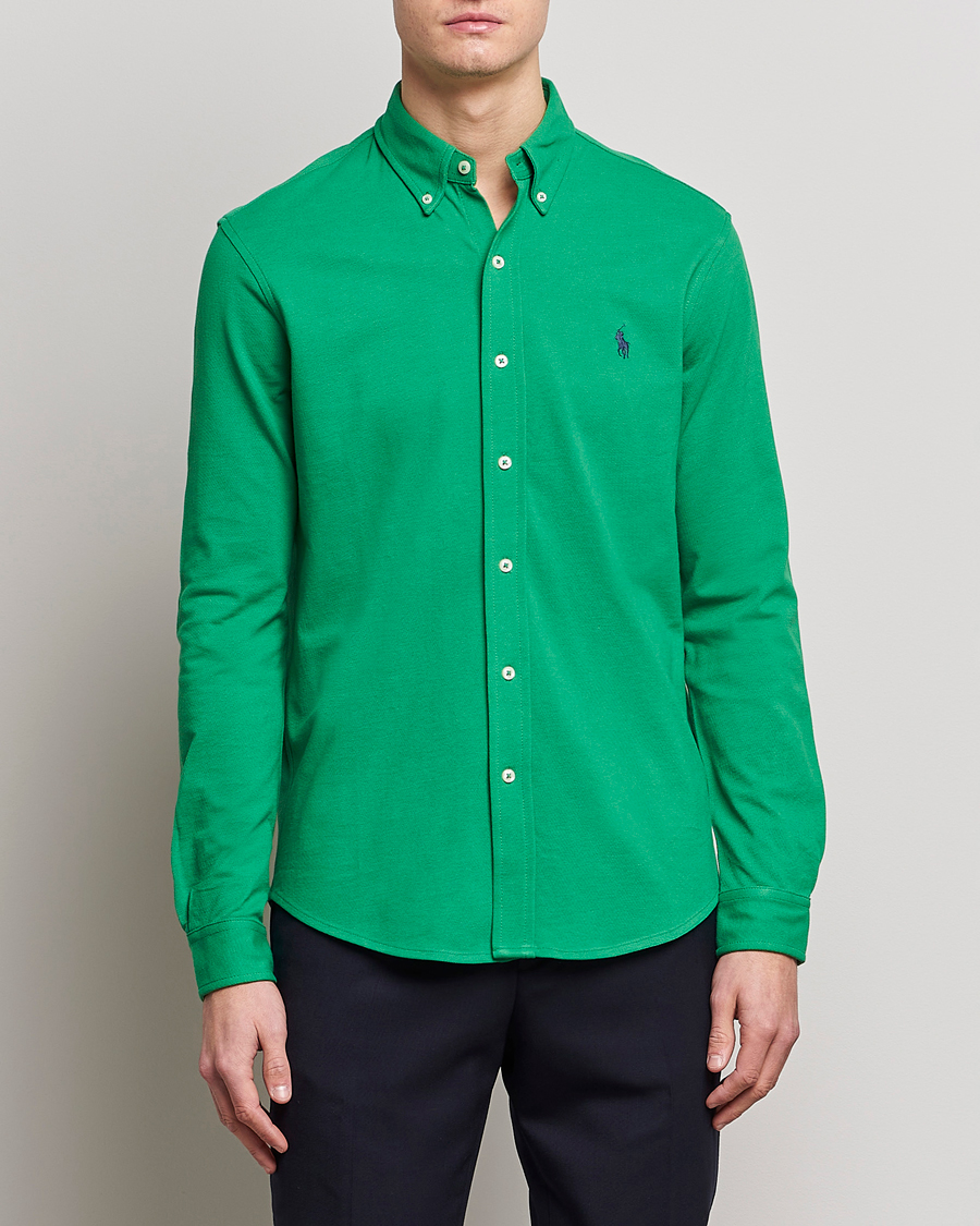 Mies | Pikee-paidat | Polo Ralph Lauren | Featherweight Mesh Shirt Optic Green