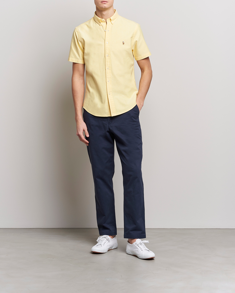 Mies | Kauluspaidat | Polo Ralph Lauren | Slim Fit Oxford Short Sleeve Shirt Yellow