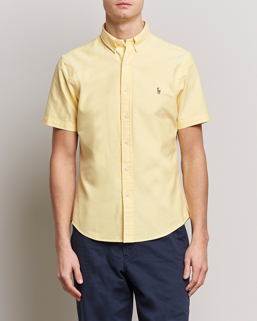 Mies | Lyhythihaiset kauluspaidat | Polo Ralph Lauren | Slim Fit Oxford Short Sleeve Shirt Yellow
