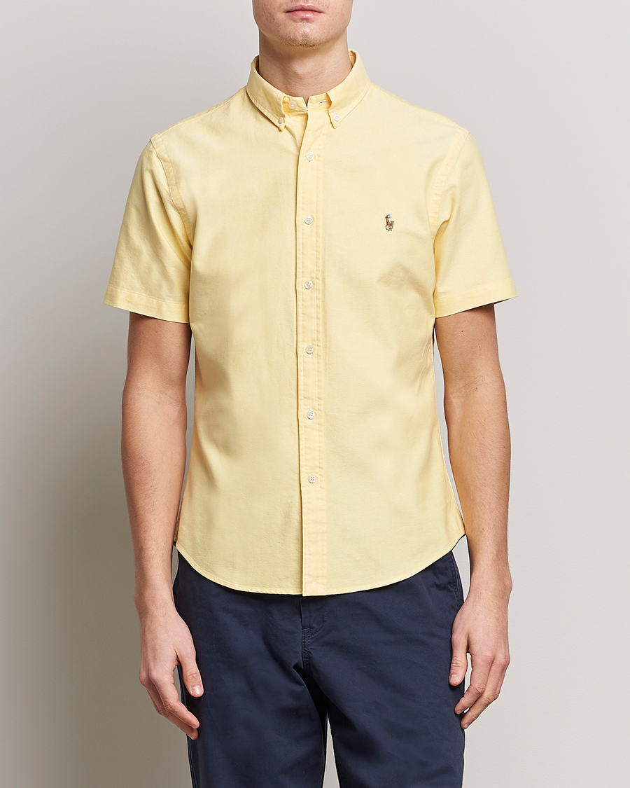 Mies | Kauluspaidat | Polo Ralph Lauren | Slim Fit Oxford Short Sleeve Shirt Yellow