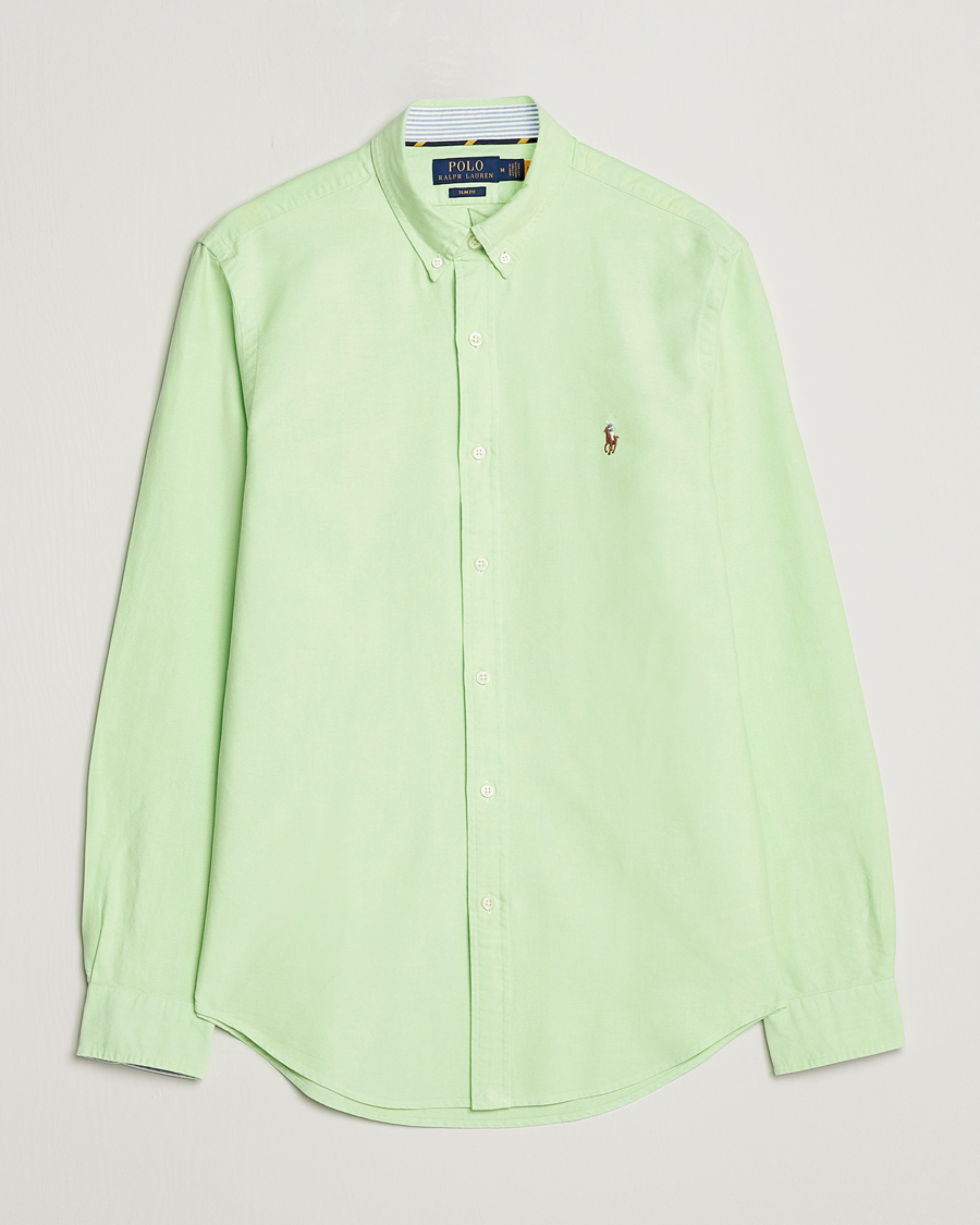 Mies | Kauluspaidat | Polo Ralph Lauren | Slim Fit Oxford Button Down Shirt Oasis Green