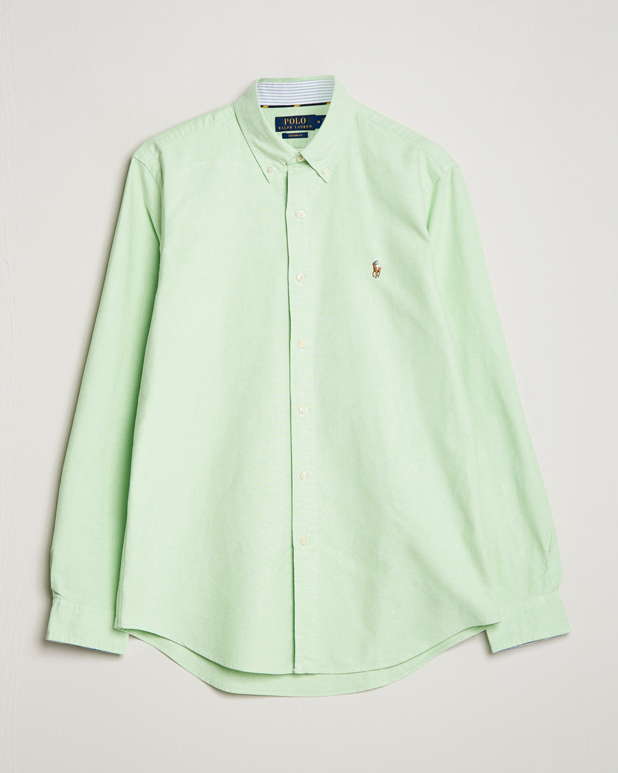 Mies | Kauluspaidat | Polo Ralph Lauren | Custom Fit Oxford Button Down Shirt Oasis Green