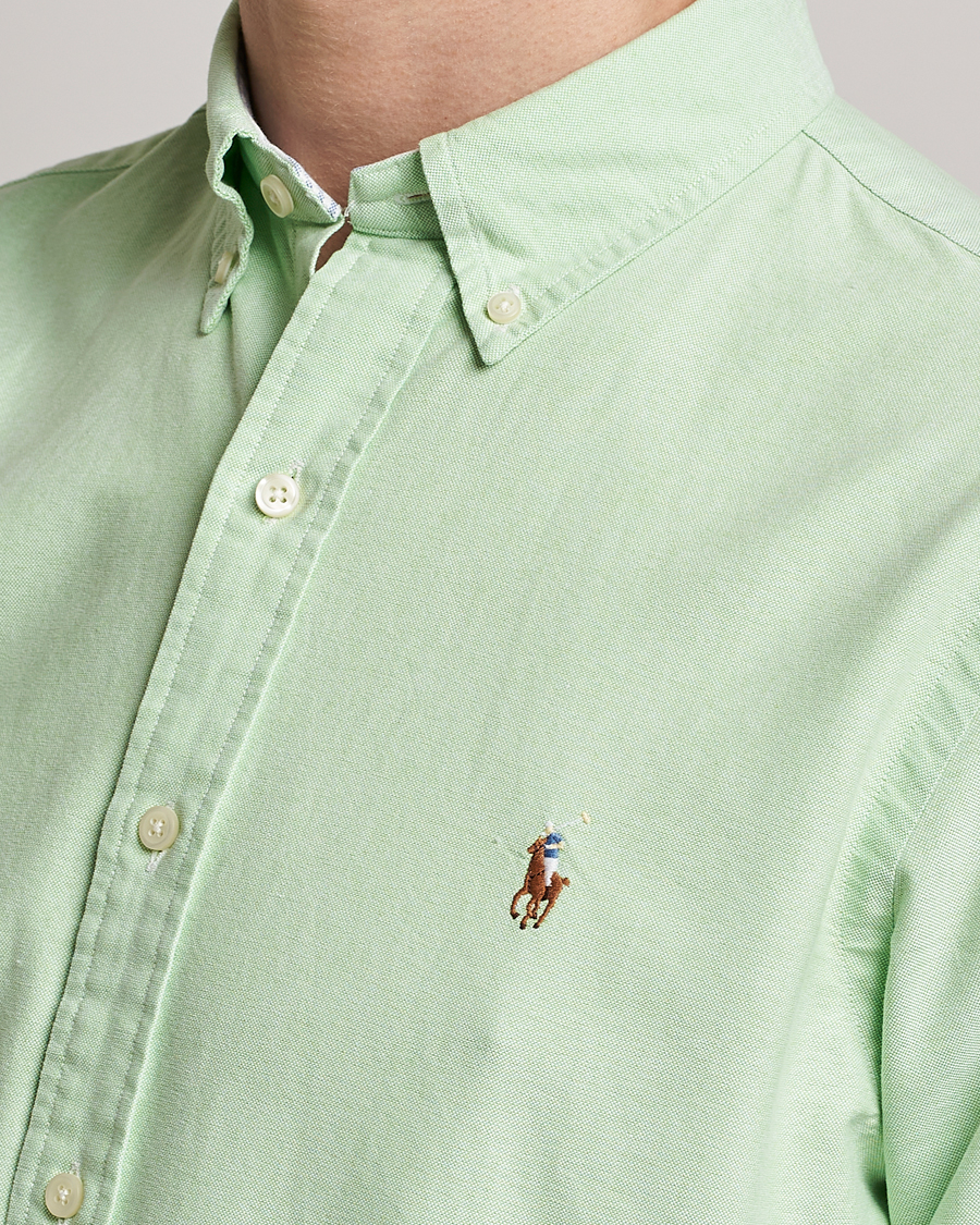 Mies | Kauluspaidat | Polo Ralph Lauren | Custom Fit Oxford Button Down Shirt Oasis Green