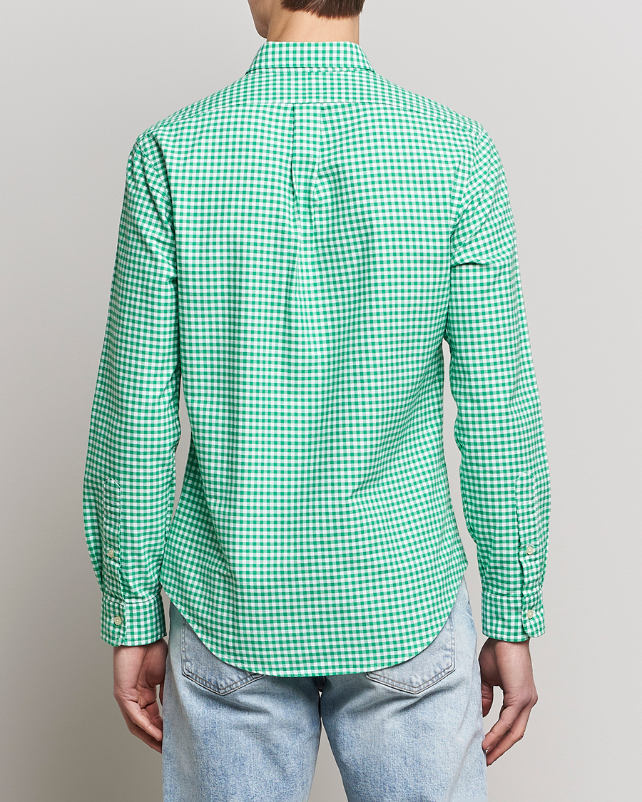 Mies | Kauluspaidat | Polo Ralph Lauren | Slim Fit Oxford Checked Shirt Emerald/White