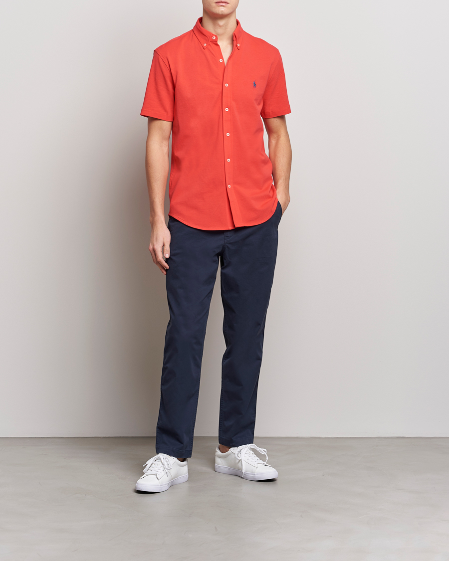 Mies | Kauluspaidat | Polo Ralph Lauren | Featherweight Mesh Short Sleeve Shirt Red Reef