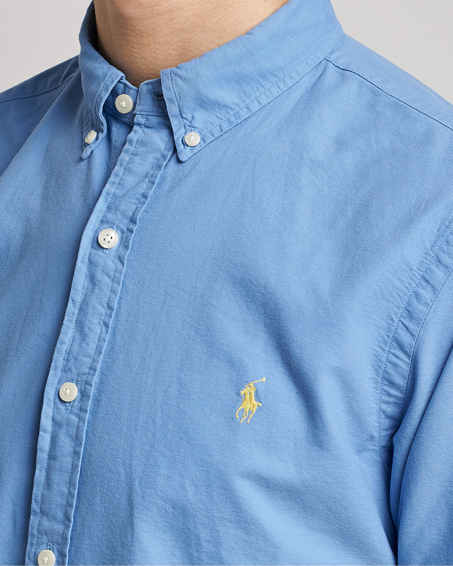 Mies | Kauluspaidat | Polo Ralph Lauren | Slim Fit Garment Dyed Oxford Shirt Blue