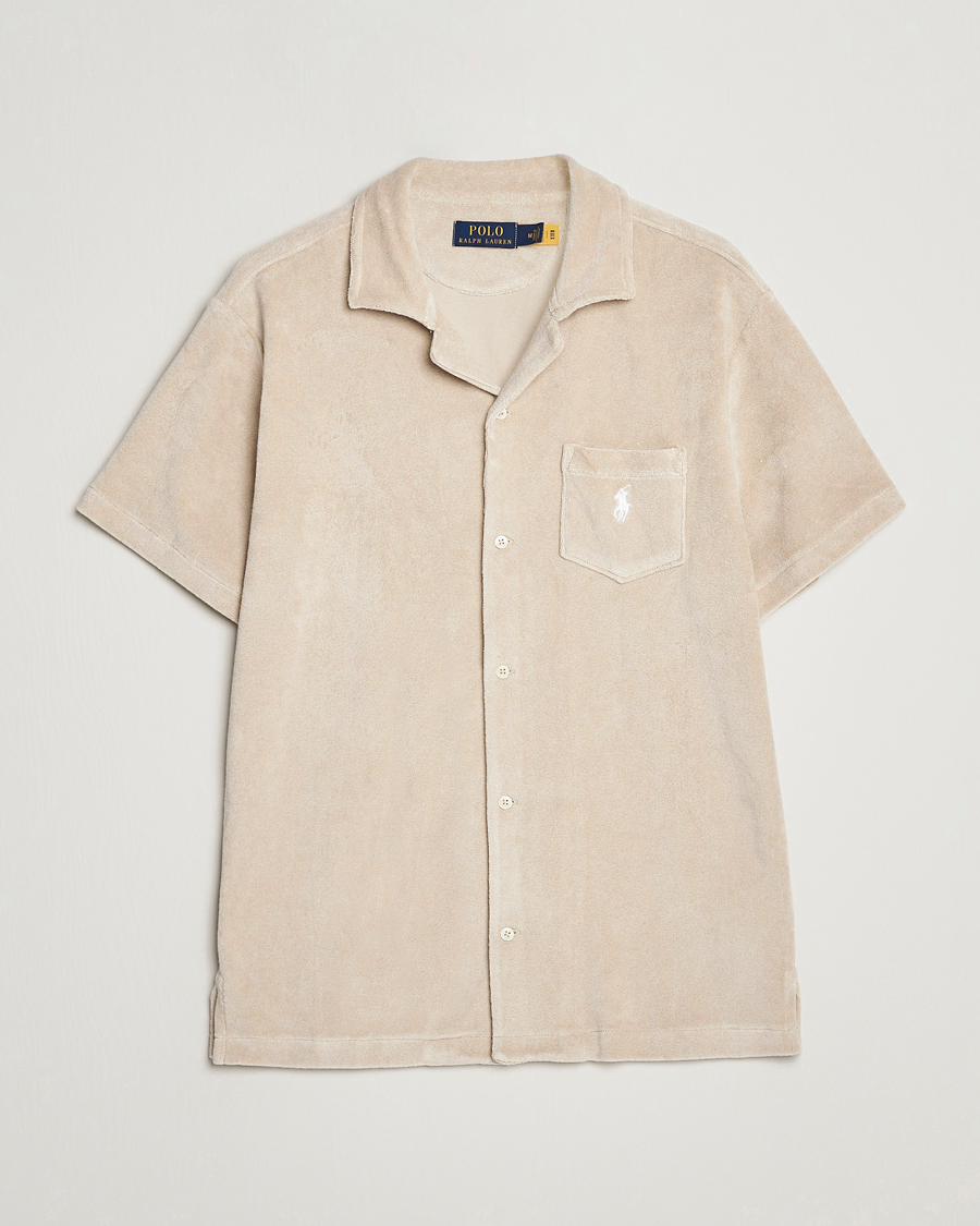 Mies | Kauluspaidat | Polo Ralph Lauren | Cotton Terry Short Sleeve Shirt Spring Beige