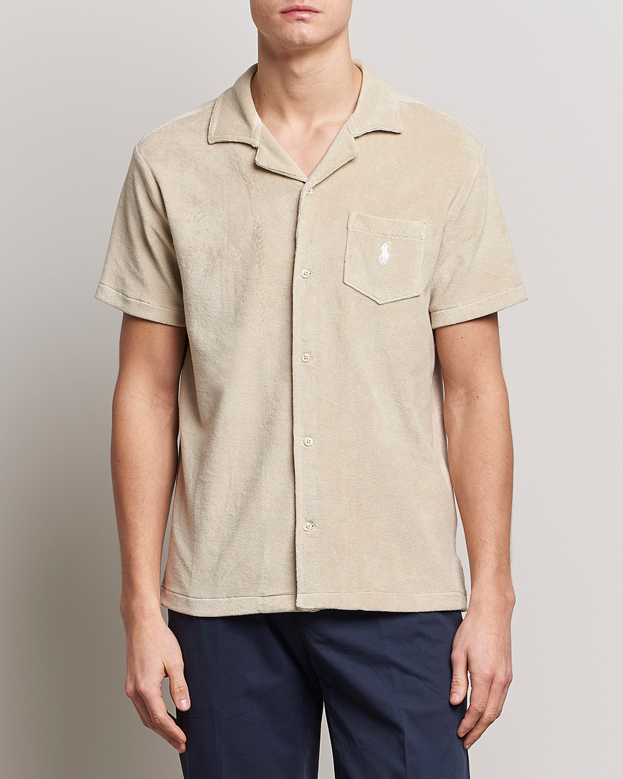Mies |  | Polo Ralph Lauren | Cotton Terry Short Sleeve Shirt Spring Beige
