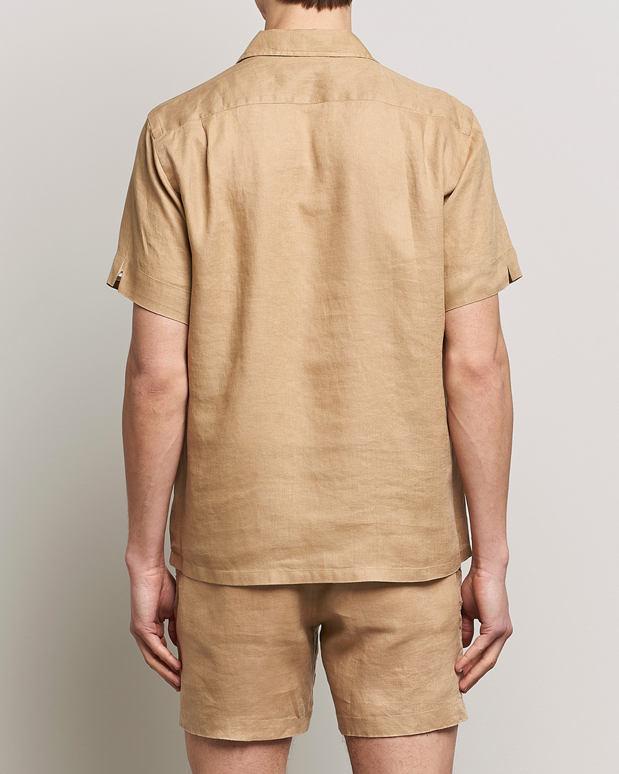 Mies | Kauluspaidat | Polo Ralph Lauren | Linen Camp Collar Short Sleeve Shirt Vintage Khaki