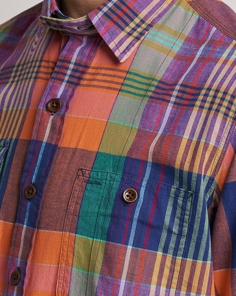Mies | Kauluspaidat | Polo Ralph Lauren | Madras Checked Shirt Orange/Purple