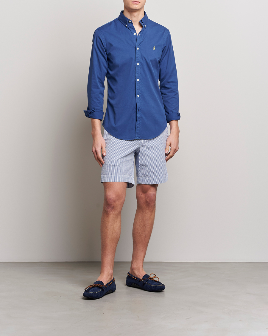Mies | Kauluspaidat | Polo Ralph Lauren | Slim Fit Brushed Twill Shirt Royal Navy