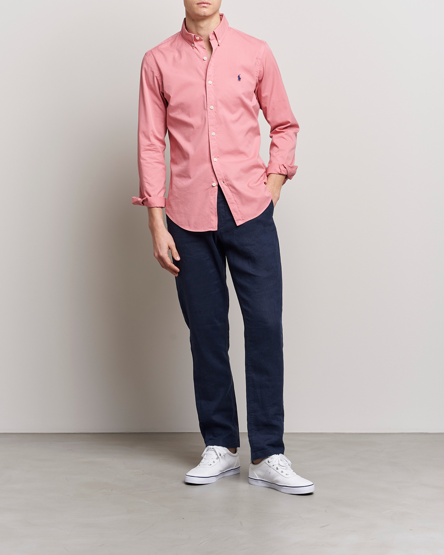 Mies | Kauluspaidat | Polo Ralph Lauren | Slim Fit Brushed Twill Shirt Desert Rose