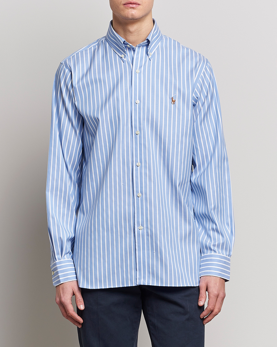 Mies | Kauluspaidat | Polo Ralph Lauren | Custom Fit Striped Dress Shirt Blue/White
