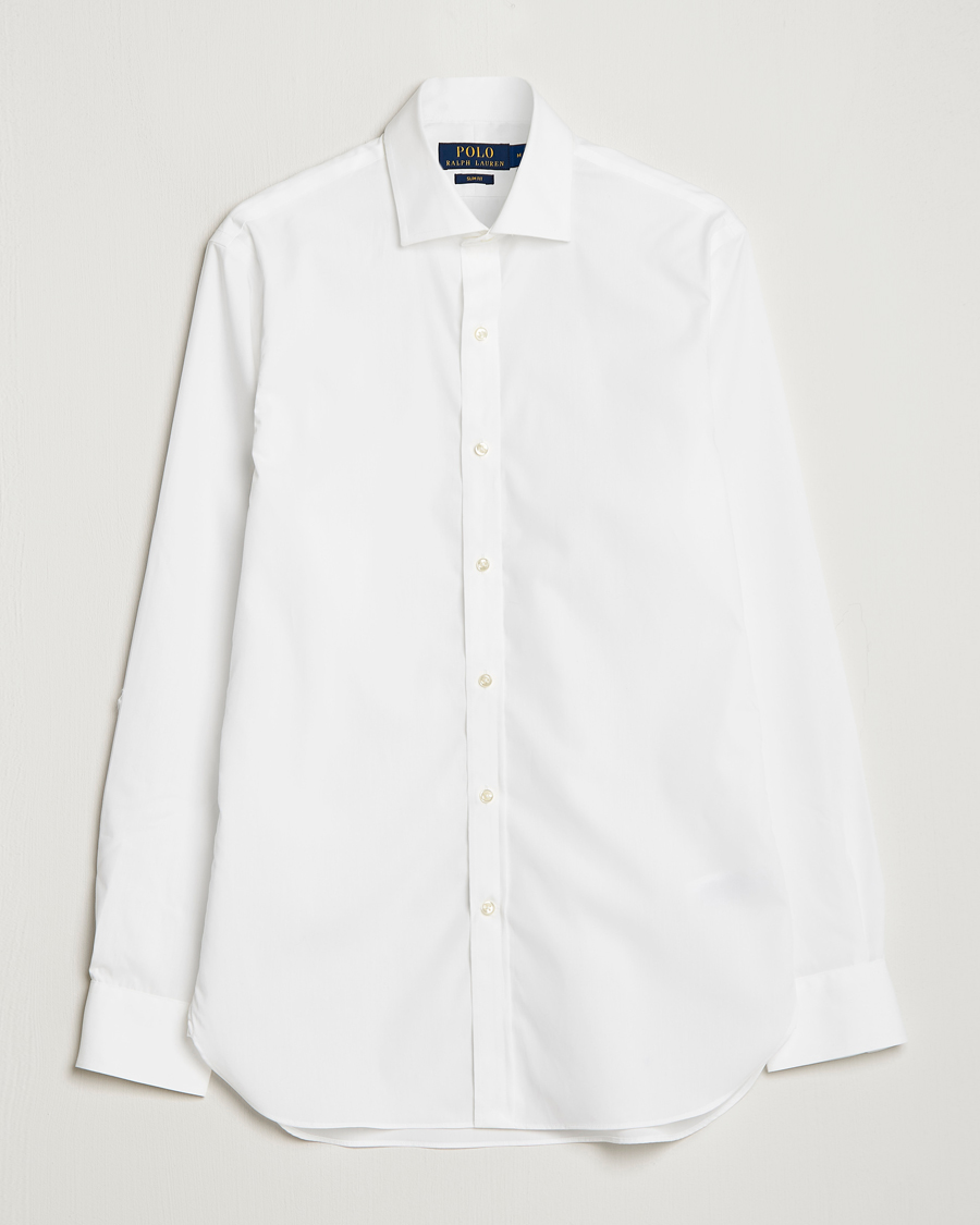 Mies | Bisnespaidat | Polo Ralph Lauren | Slim Fit Poplin Dress Shirt White