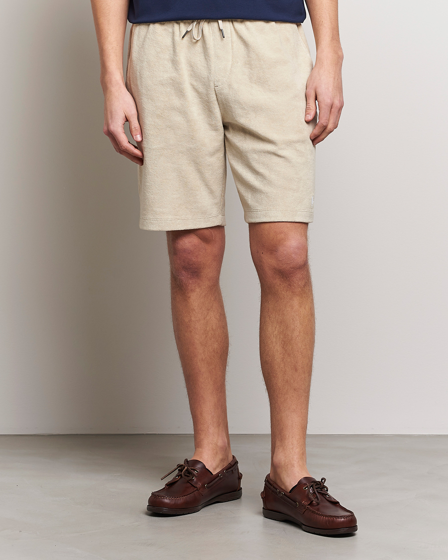 Mies | Kurenauha-shortsit | Polo Ralph Lauren | Cotton Terry Drawstring Shorts Spring Beige