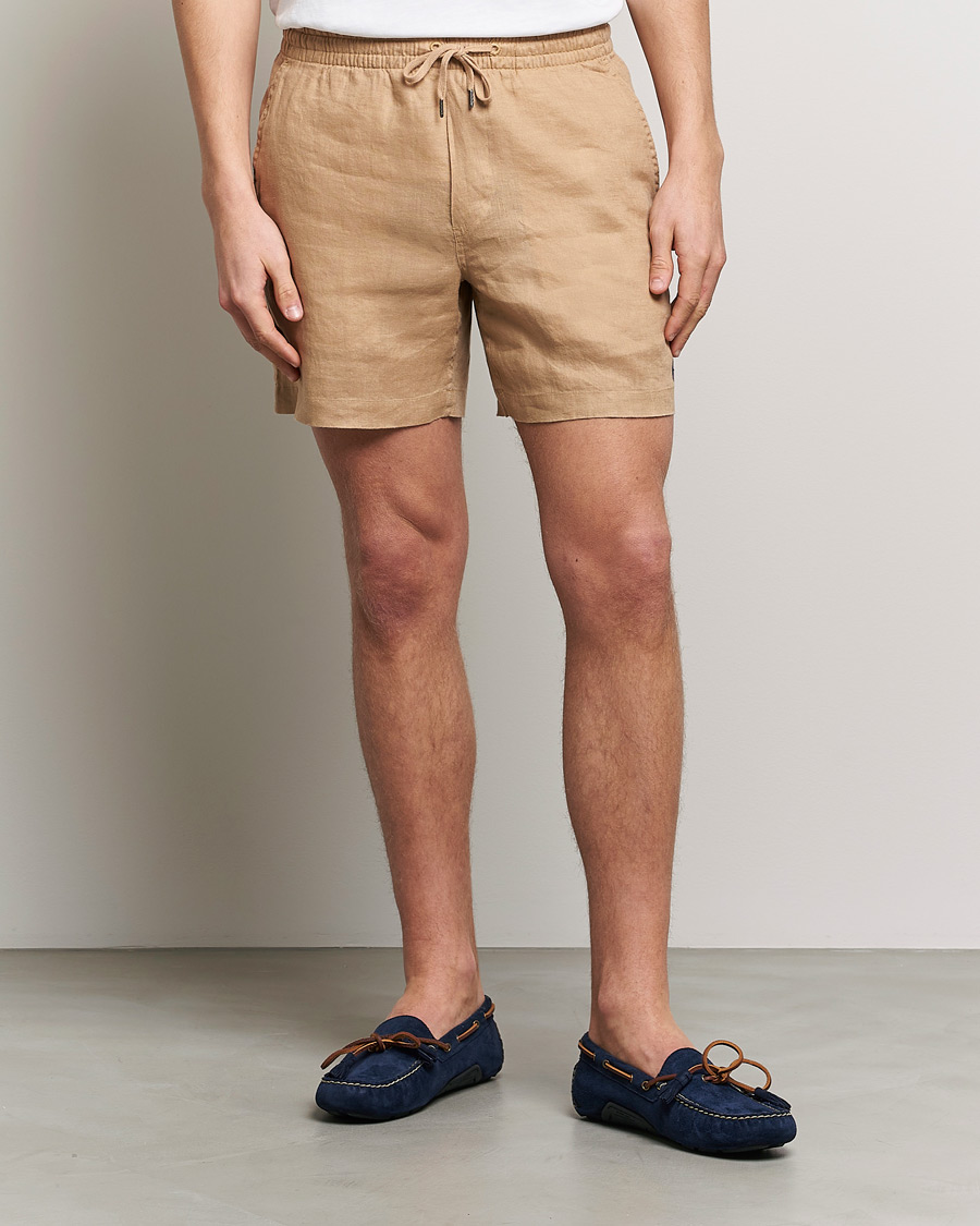 Mies |  | Polo Ralph Lauren | Prepster Linen Drawstring Shorts Vintage Khaki