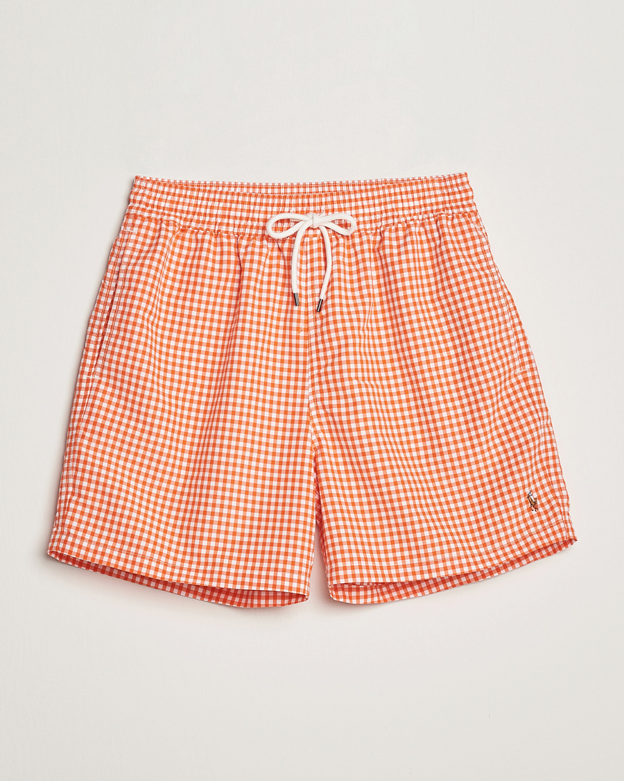 Mies | Uimahousut | Polo Ralph Lauren | Traveler Gingham Swimshorts Sailing Orange