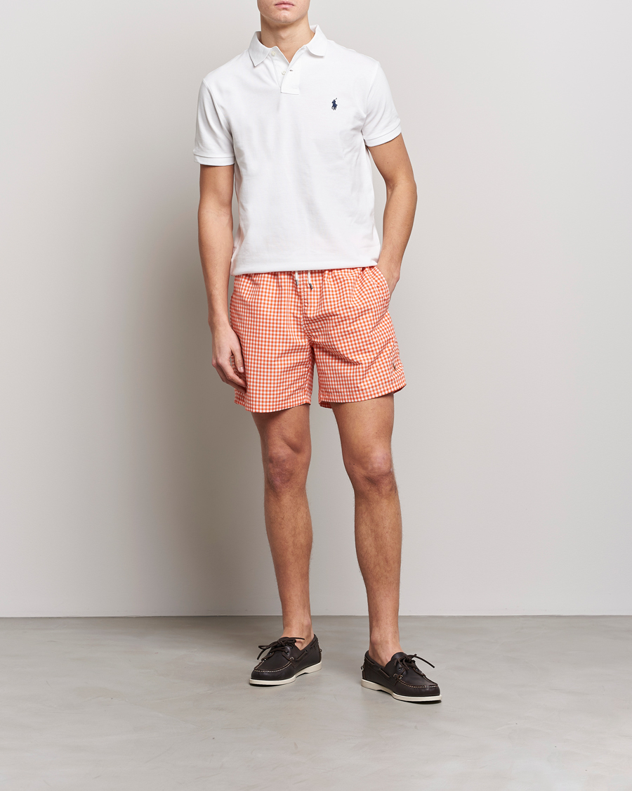 Mies | Uimahousut | Polo Ralph Lauren | Traveler Gingham Swimshorts Sailing Orange
