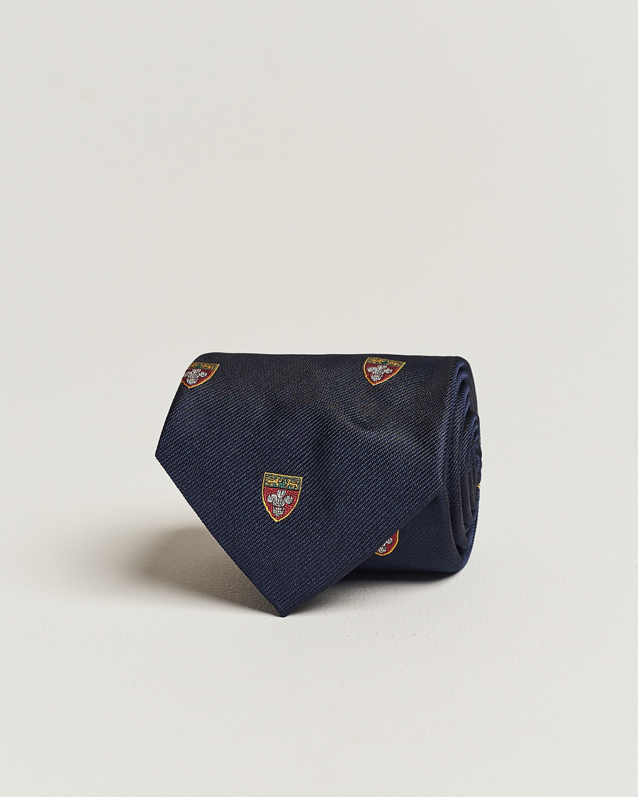 Mies | Polo Ralph Lauren Heritage Crest Striped Tie Navy | Polo Ralph Lauren | Heritage Crest Striped Tie Navy