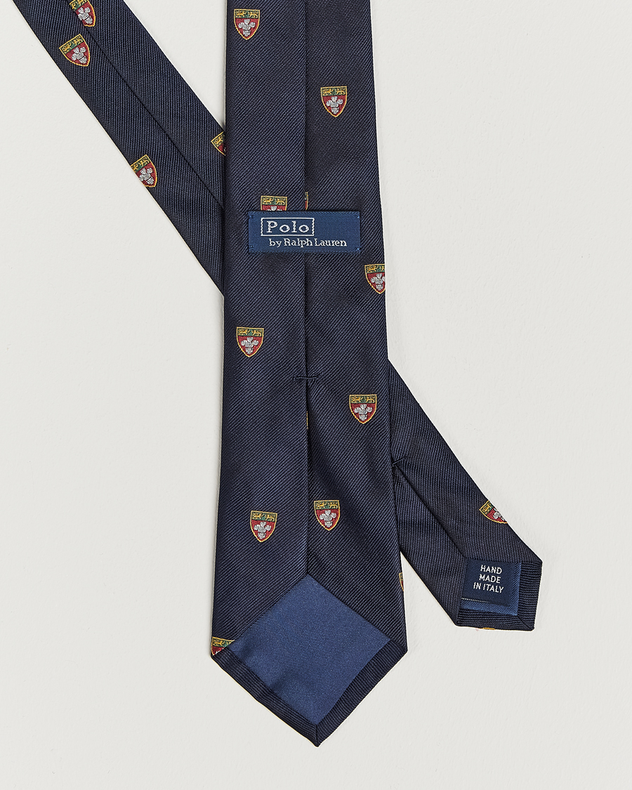 Mies | Polo Ralph Lauren Heritage Crest Striped Tie Navy | Polo Ralph Lauren | Heritage Crest Striped Tie Navy
