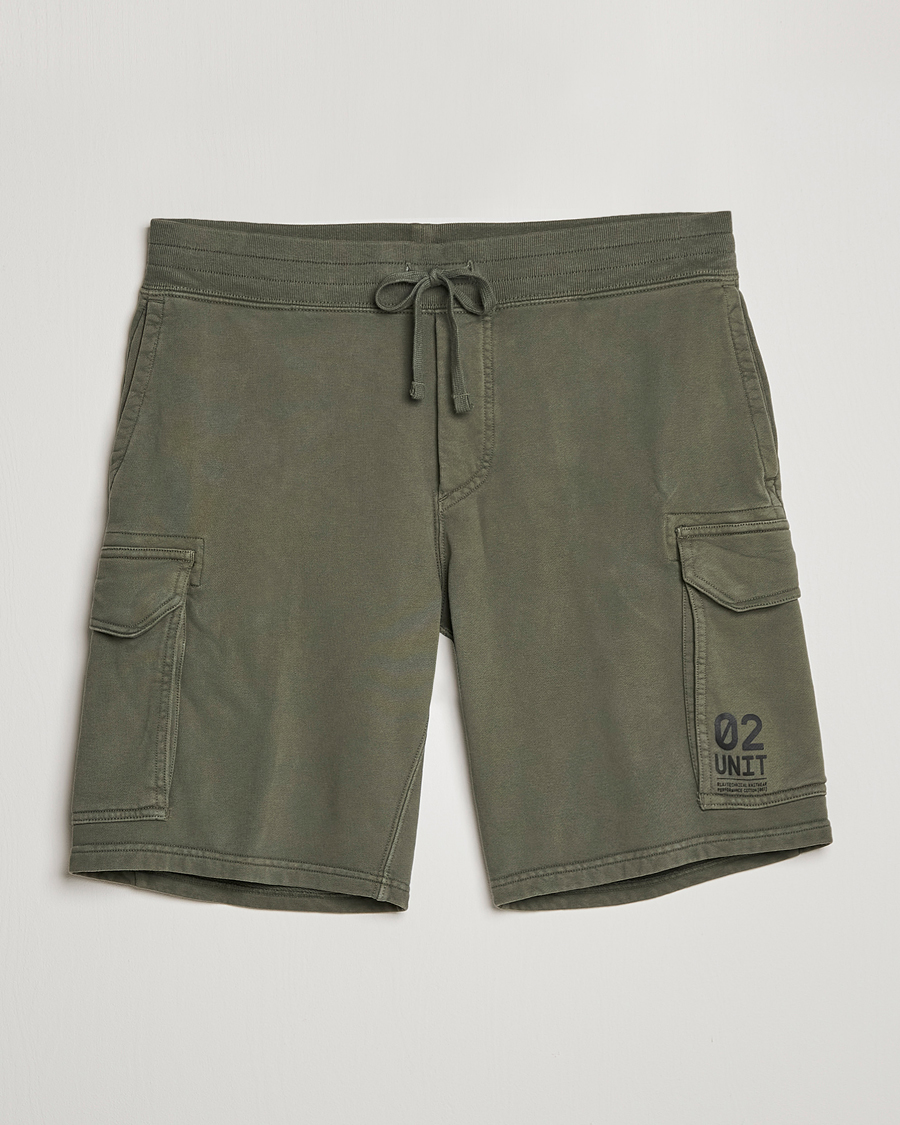 Mies | Shortsit | RLX Ralph Lauren | Terry Back Fleece Cargo Shorts Fossil Green