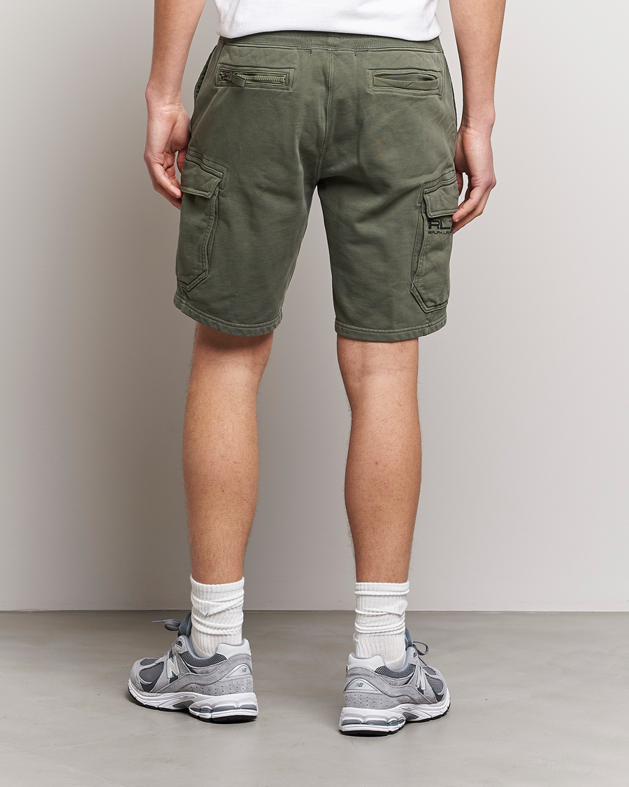 Mies | Shortsit | RLX Ralph Lauren | Terry Back Fleece Cargo Shorts Fossil Green