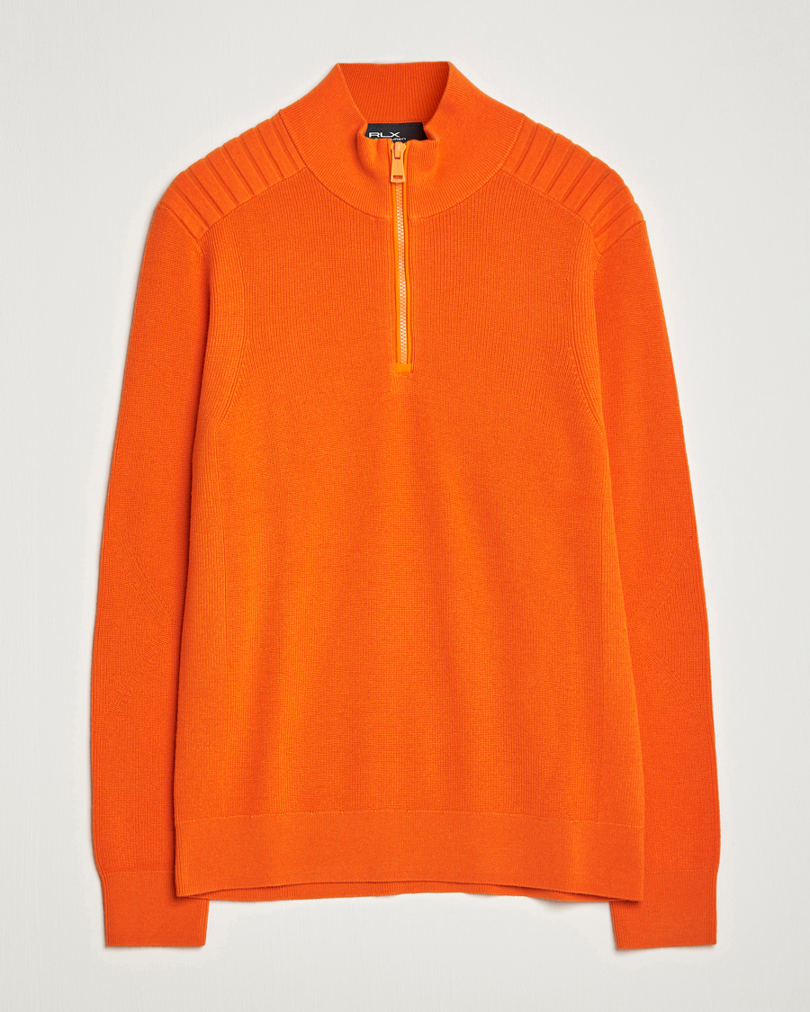 Mies | Puserot | RLX Ralph Lauren | Merino Half-Zip Sweater Sailing Orange