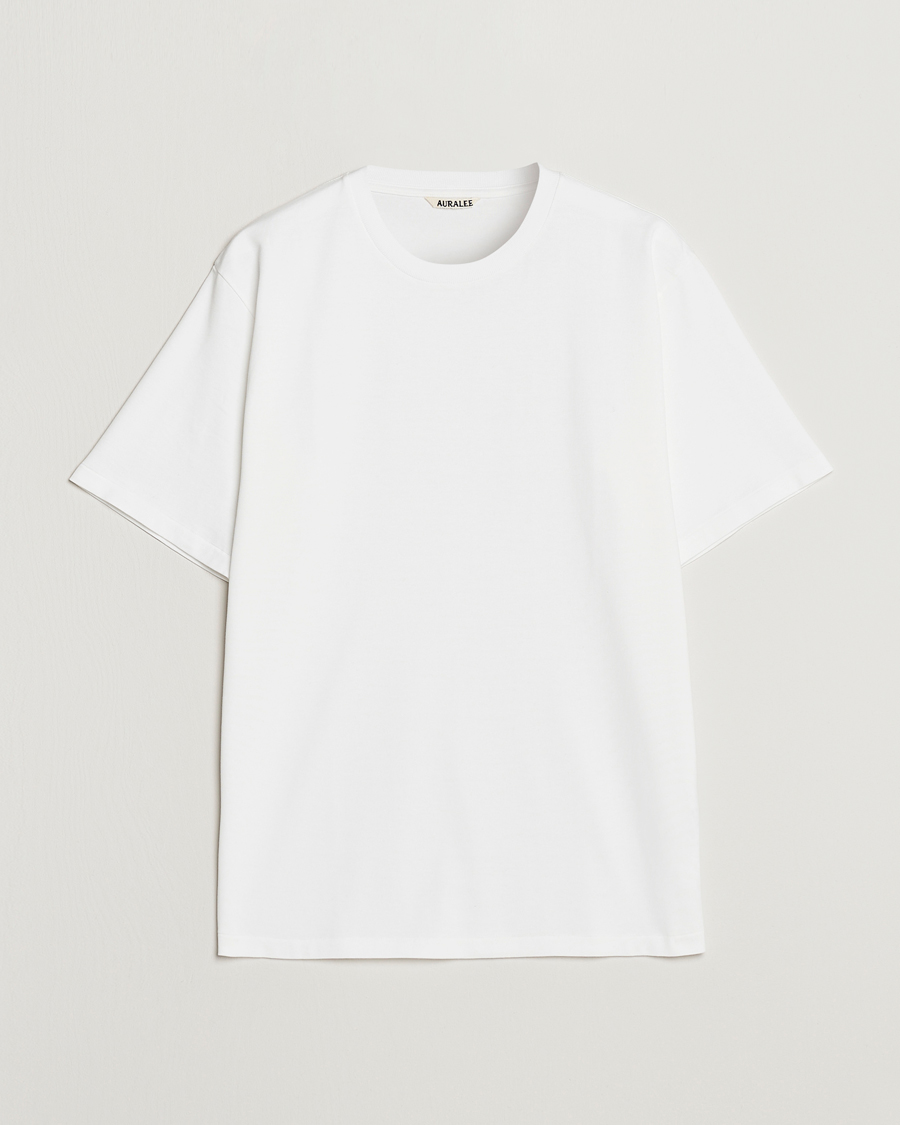 Mies | T-paidat | Auralee | Luster Plaiting T-Shirt White