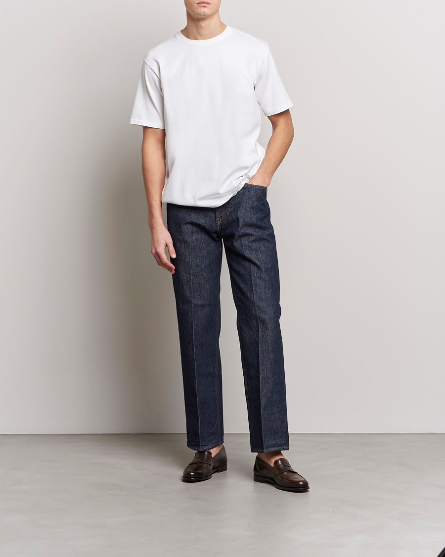 Mies | T-paidat | Auralee | Luster Plaiting T-Shirt White